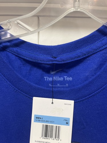 NIKE NFL “NEW ENGLAND PATRIOTS" OLD SCHOOL LOGO Blue T-SHIRT MEN'S SIZE Med New - Picture 4 of 4