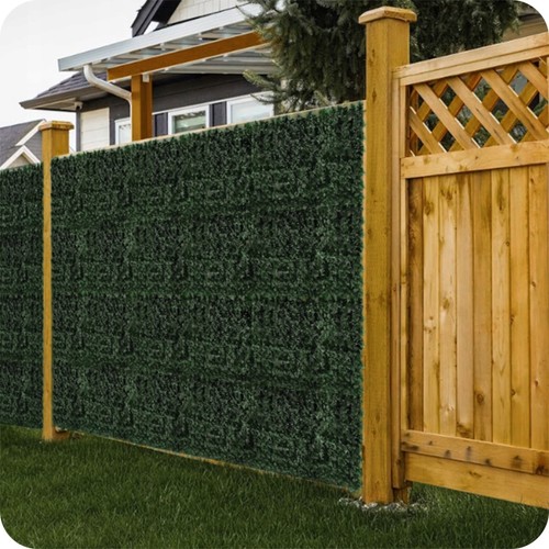 KRUMAD Künstliche Sichtschutzhecke Efeu 5x0,5 m Dunkelgrün Balkon Zaun inkl 100 - Bild 7 von 14