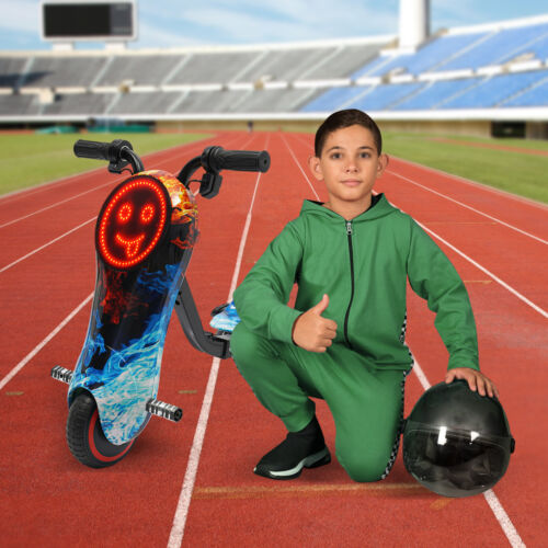 Kinder Scooter Elektro-Drift-Scooter Drift Trike Scooter Mit Ladegerät Dreirad - Bild 3 von 18