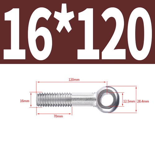 Tornillos de ojo de acero inoxidable A2 anillos roscados alambre de catenaria tornillos colgantes M5-M24 - Imagen 95 de 145
