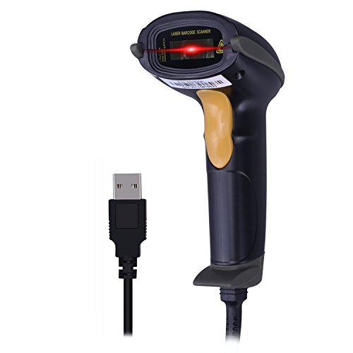 USB Laser Barcode Scanner Wired Handheld Bar Code Scanner Reader Black - Picture 3 of 7