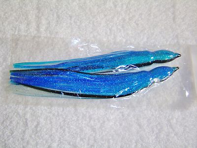 7 1//2/" 2 pack Octopus Squid Saltwater Trolling Lure UV Replacement Skirts 151