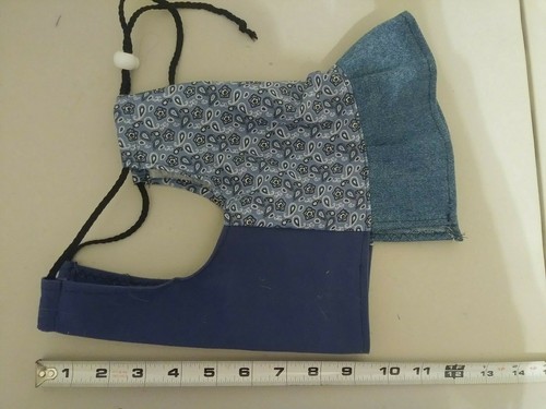 Dog Dress - Blue & White Paisley - SM - Picture 7 of 7