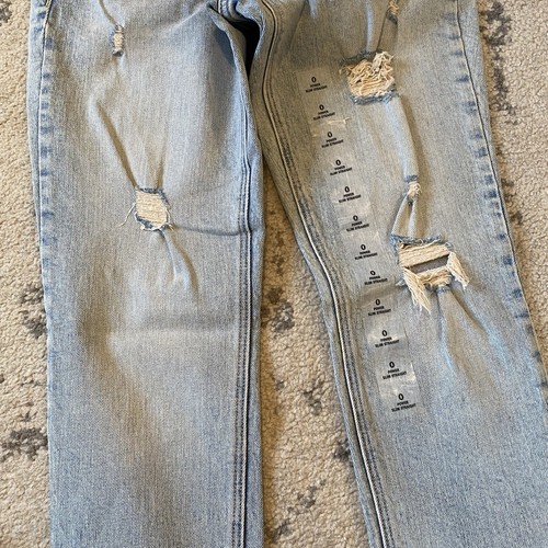 Old Navy Women’s Size 0 Power Slim Straight Button Fly Jeans Light Wash Ankle - Picture 4 of 8