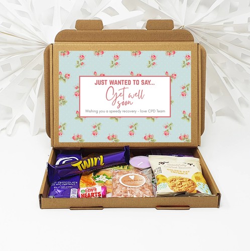 Get well soon Hug in a box, Letterbox, hamper gift, thank you, FLORAL - Picture 10 of 11