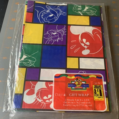 Vintage Gift Wrapping Paper Birthday Balloons Hearts Disney Rainbows 4 Packages - Picture 2 of 5