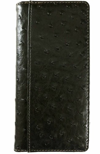 Cross Mens Wallet Western Bifold Check Book Style W039-55 Ostrich Black - Picture 4 of 4