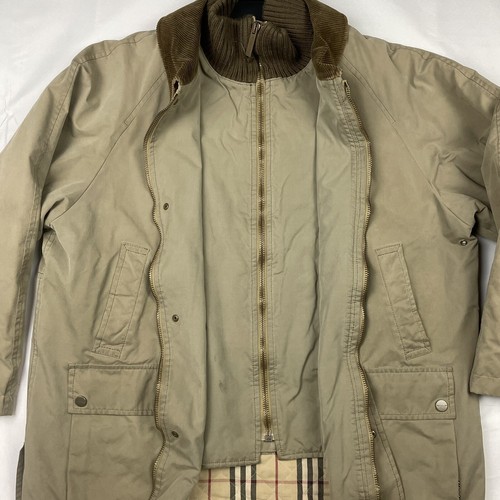 BURBERRY London Wax Field Jacket Cappotto Velluto a coste Collo Nova Check ADULTO XL - LEGGI - Foto 16 di 24