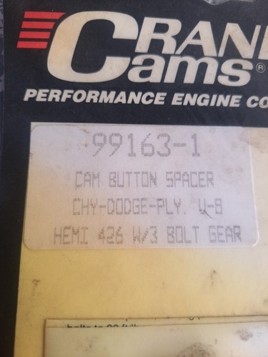 Crane Cams 99163-1 Cam Button Mopar W/3 Bolt Gear - Bild 3 von 3