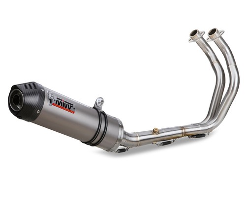 Complete Exhaust Mivv OVAL Titanium+Carbon Cap Yamaha Tracer 7 GT 2021 > 2023 - Picture 2 of 4