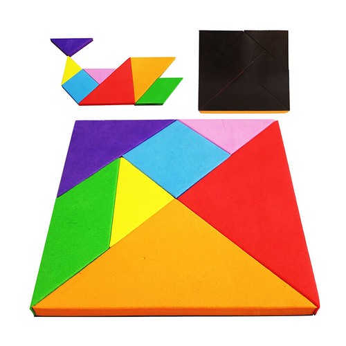 Magnetic Puzzle Tangram Game Learning Educational Drawing Board Game。qo - Picture 1 of 9