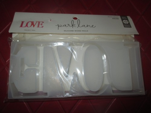 Set of Three NIP Parklane SILICONE Word RESIN MOLDS - LOVE - GATHER - HELLOW - Picture 2 of 5