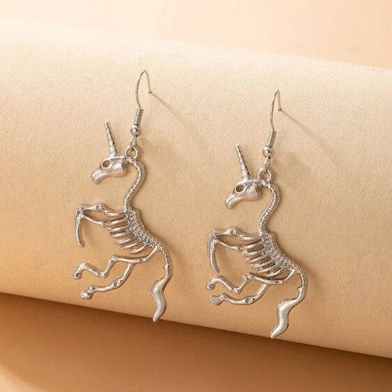 Unicorn skeleton shop earrings
