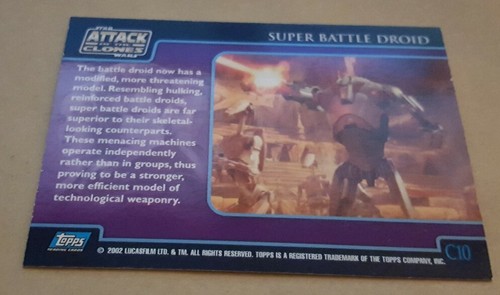 STAR WARS TCG - ATTACK OF THE CLONES CHASE CARD - C10 SUPER BATTLE DROID NM - Picture 2 of 2