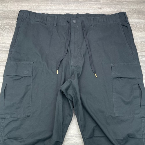 Polo Ralph Lauren Cargo Pants Mens 42x30 Black Slim Fit Twill Drawstring Pony - Picture 2 of 19