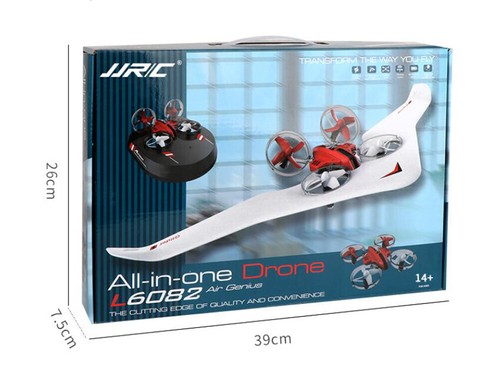 3in1 2.4G 4CH RC Vehículo Avión Volar Drone Land Driving Boat Quadcopter Glider - Imagen 11 de 13