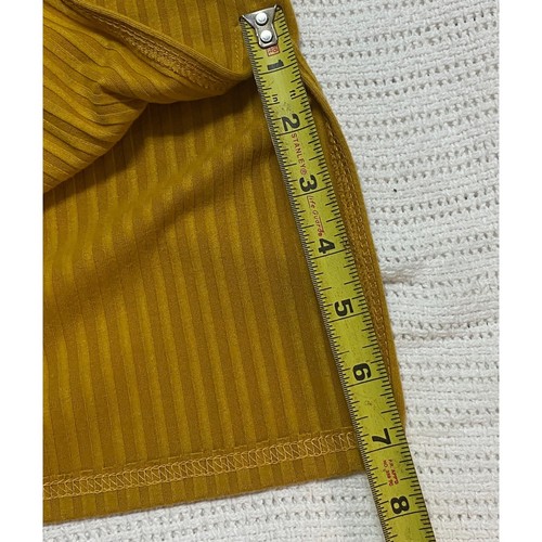 Say What NY Large Gold Rib Knit Figure Form Dress Cami Strap Versatile - Picture 8 of 11