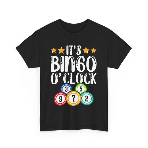 Bingo O'clock T-Shirt, Fun Bingo Lover Shirt, Colorful Bingo Tee, Bingo Night - Picture 2 of 15