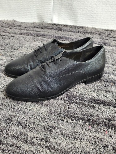 Saks Fifth Avenue elegante Damenschuhe 6,5 M schwarz Schnürschuhe Business Kirche - Bild 2 von 8