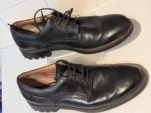 Clarks MONTACUTE HALL elegant low shoes lace-up shoes men black Uk 10.5 / 45 Vgc
