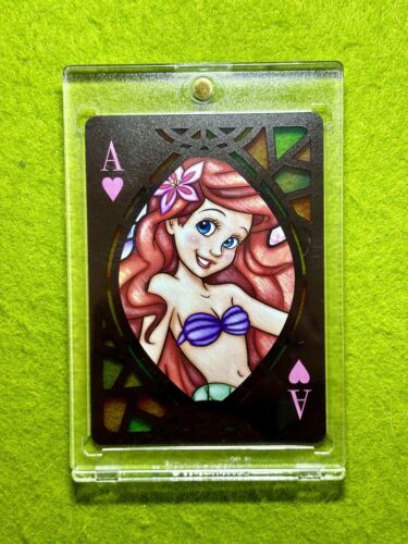 Ariel DISNEY Little Mermaid STAINED GLASS REFRACTOR 2023 Disney 100 Tenyo JAPAN - Picture 13 of 24