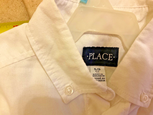 NEW The Place Boys Classic WHITE Woven Short Sleeve Shirt EASTER Size 5/6 NWT - Picture 6 of 6