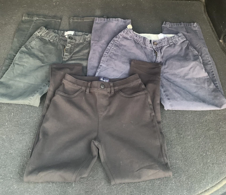 Girls Uniform Pants Sz 10 Childrens Place Lot Of 3 Various Colors And Style. - Image 3 of 4