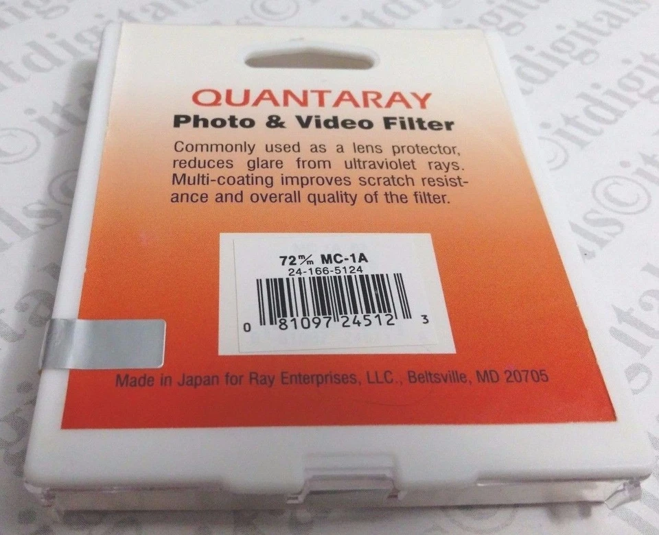 MC 72mm Skyligth 1A Glass Lens Filter 72 mm Japan Quantaray SL-1A Muti-Coated - Image 3 of 4