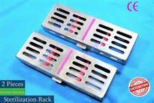 STERILIZATION CASSETTE WITH REMOVABLE SILICONE INSERTS 2PCS HOLDS 5 INSTRUMENTS