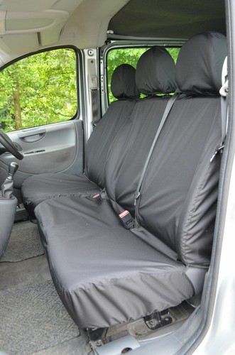 Cubiertas delanteras negras 3 asientos para Peugeot Expert 2007-2016 hechas en el Reino Unido - Imagen 2 de 3