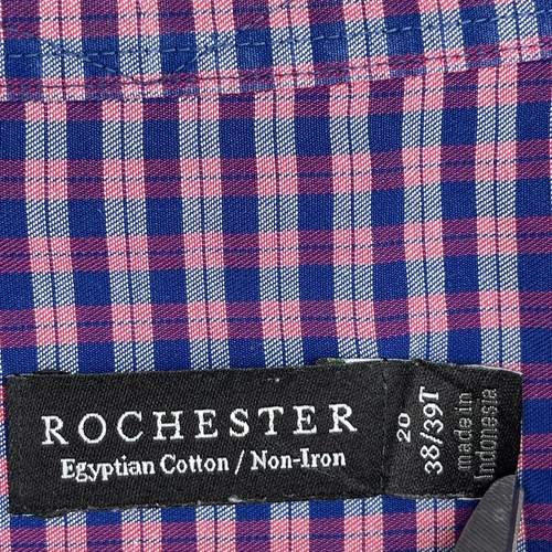 Rochester Egyptian Cotton Dress Shirt Men's 20 38/39T Tall Plaid Long Sleeve - Bild 4 von 15