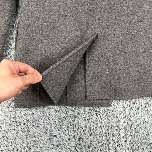 Liz Claiborne Wool Angora Rabbit Jacket Womens Medium Gray Open Front fleece - Picture 17 of 23