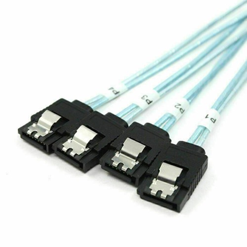 Lot Mini SAS SFF-8643 Target to 4 SATA 7pin Host Hard Disk Data Serve Raid Cable - Picture 11 of 21