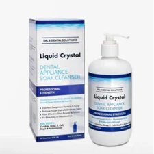 Dr. B Dental Solutions Liquid Crystal Soak Denture Cleanser, 12 oz