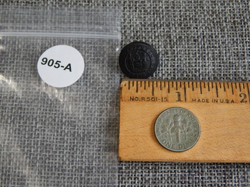 Antique Vtg Pressed Horn Button British Police Circa 1800's ~Apx:5/8"~#905-A - Picture 5 of 5