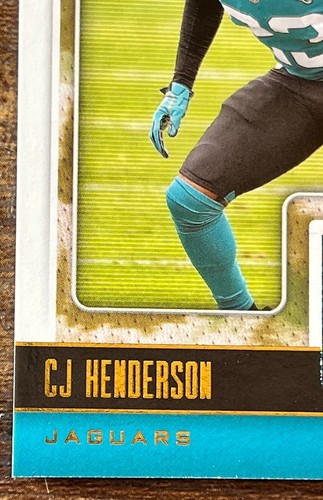2021 Panini Playbook Down and Dirty Relics Gold #d 43/99 CJ Henderson #DND-CJH - Picture 5 of 8