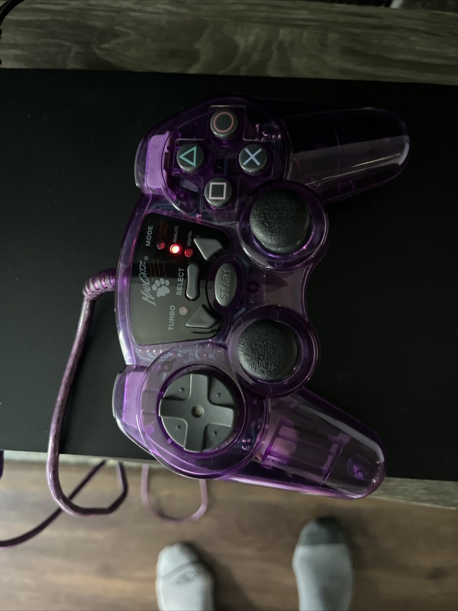 Genuine Mad Catz PlayStation 2 Dual Force Controller Clear Purple