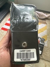 MOTOROLA Leather RADIO Carry Case NTN8038B w/ Belt Clip