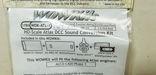 TCS WOW Kit 1780 WDK-ATL-7 Conversione Suono Completa Atlas ALCO C420 Ph 1 Diesel - Foto 2 di 4