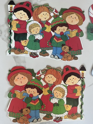 Vintage Eureka Weihnachten Stanzform Cutout Dekorationen Menge 7 Santa Zuckerstange - Bild 2 von 6