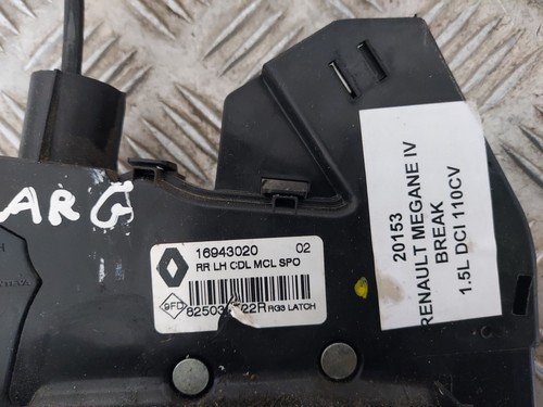 Serrure Fermeture Porte Arrière Gauche - RENAULT MEGANE IV (4) BREAK - Picture 2 of 4