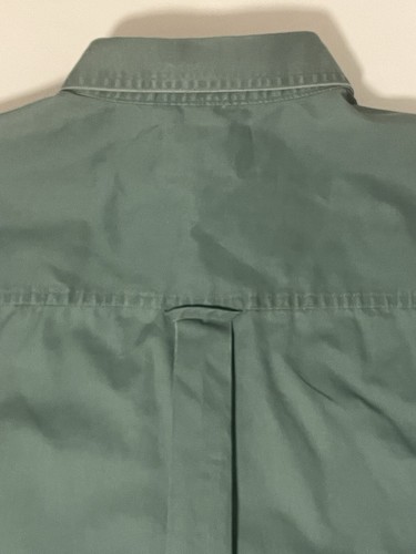 Gander Mountain Button Shirt Long Sleeve Mens Large Geeen Outdoor Logo Cotton - Picture 8 of 12