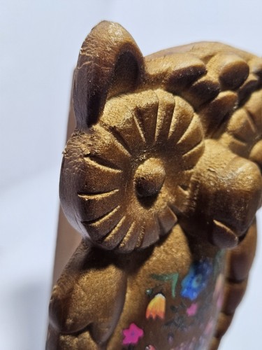Porta occhiali gufo legno intagliato a mano fiori dipinti a mano da Natural Life - Foto 8 di 16