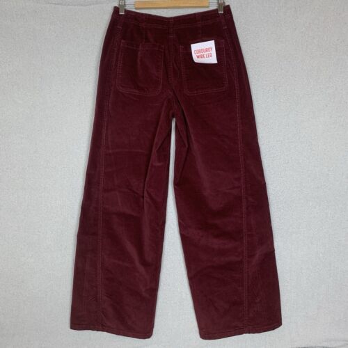 CELEBRITY PINK Women's Burgundy Wide Leg Corduroy Pants Size 7/28 (32x32.5 ) NWT - Picture 2 of 9