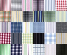 100% Cotton Fabric 30 Different Charm Squares Stripes & Checks, Patchwork, 6.5" 