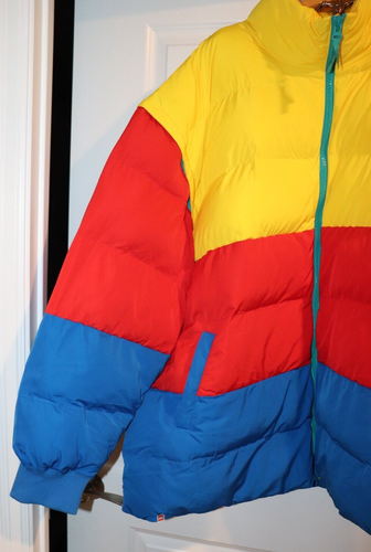 LEGGO X TARGET HERREN GEFÜTTERTE JACKE BLOCKSTREIFEN ROT BLAU GELB AQUA REISSVERSCHLÜSSE 3XLT - Bild 3 von 10