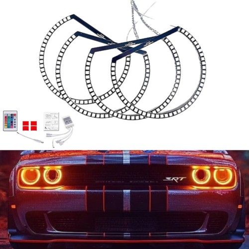 RGB Angel Eye Halo Ring for Dodge Challenger 08-14 car headlights & Fog Lights - Bild 29 von 40