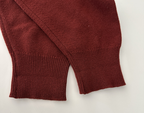 Vintage Brooks Brothers Cashmere Sweater 46 Burgundy Red Made Great Britain XL - Picture 5 of 10