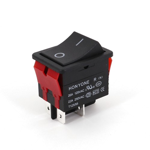 Interruptor basculante Honyone LR-210 negro de alta resistencia de 4 pines ON-OFF 22A DPST IP55 5 piezas - Imagen 3 de 7