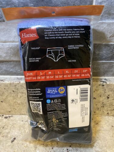 New Men’s Tag less 6 Pack Briefs Size Small - Picture 2 of 2